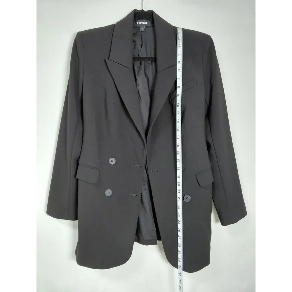 Express Black Blazer Lined Jacket Women Size 8